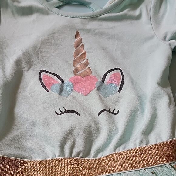 Unicorn Summer dress size 7 - Picture 2 of 6